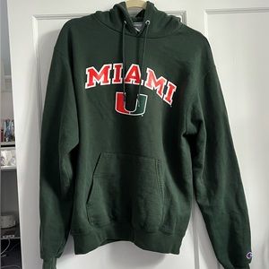 Dark Green University of Miami Champion Sweatshirt